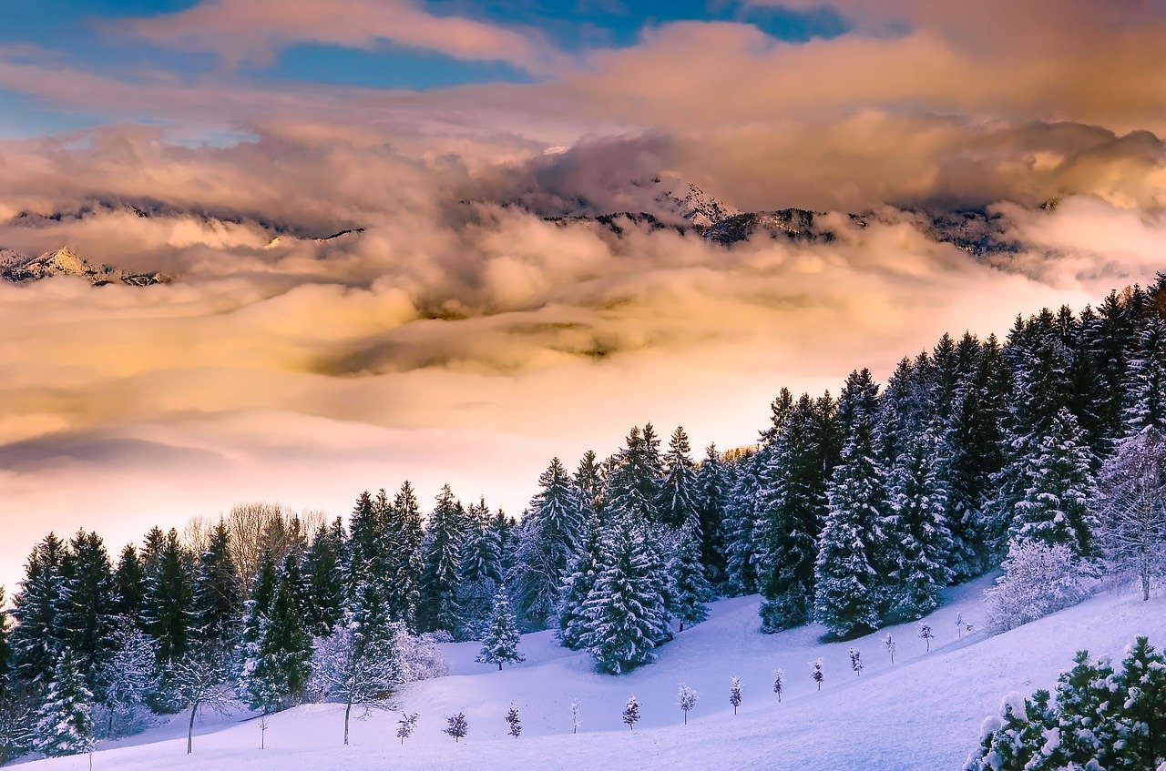 Italy winter mountain